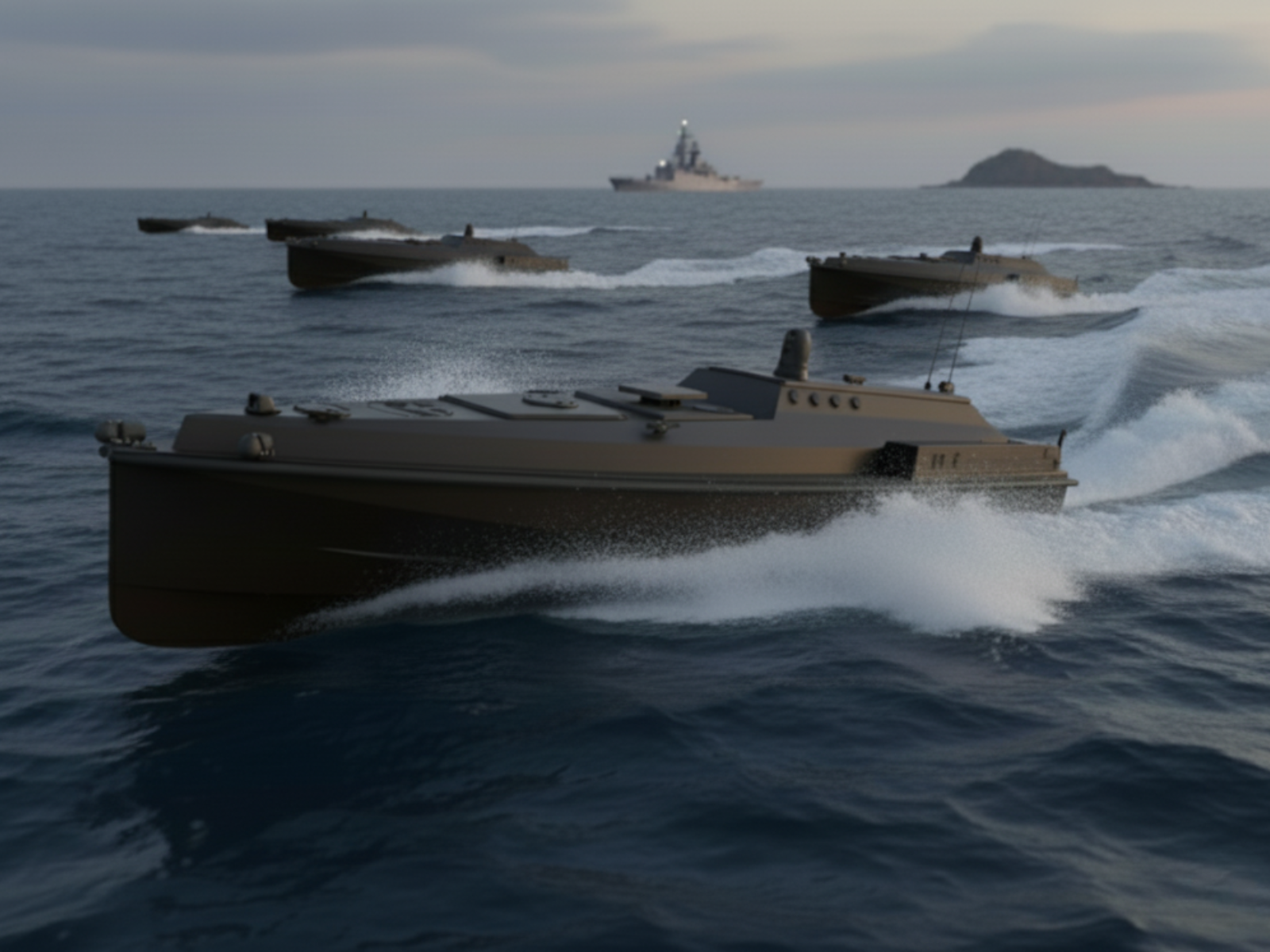 無人水上艇群の運用